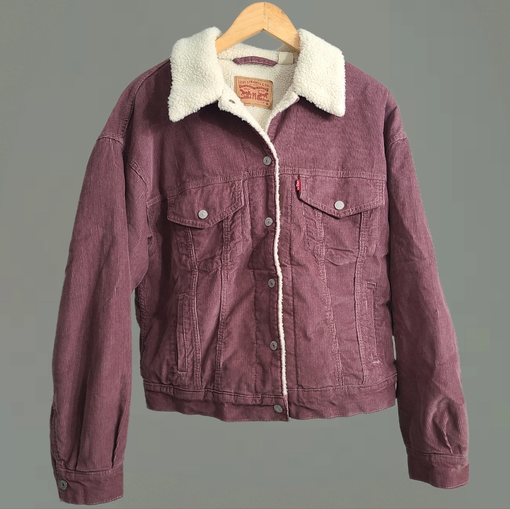 Levi's Corduroy Jacket with Cream Sherpa Lining